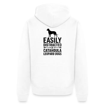 Cadeau de la parole du chien léopard Catahoula de Louisiane - Veste à capuche bio Premium Unisexe - blanc - Dos - Thijin (182cm)