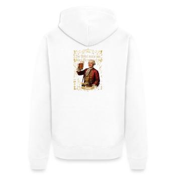  Der Röbel Reiche Mir Den Gerstensaft Bier 2026 - Unisex Premium Bio Zip Hoodie - Weiß - Hinten - Thijin (182cm)