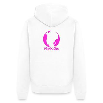 Signe du zodiaque Poissons - Veste à capuche bio Premium Unisexe - blanc - Dos - Thijin (182cm)