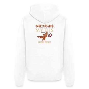 Harpie Mythologie grecque Monstre fantastique - Veste à capuche bio Premium Unisexe - blanc - Dos - Thijin (182cm)