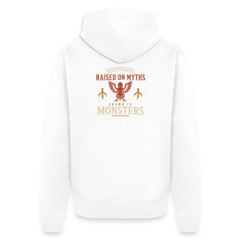 Harpie Mythologie grecque Monstre fantastique - Veste à capuche bio Premium Unisexe - blanc - Dos - Thijin (182cm)