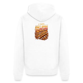 I turn hot dogs into hot logs (Funny - Unisex Premium Organic Zip Hoodie - white - Back - Thijin (182cm)