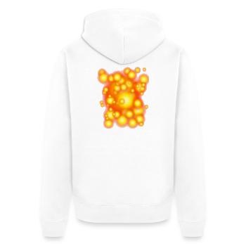 Glowing Orbs Patterns - Unisex Premium Organic Zip Hoodie - white - Back - Thijin (182cm)