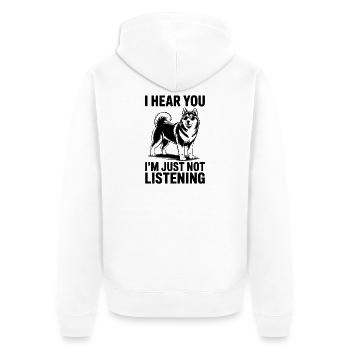 Dictons malamutes d’Alaska Don des Malamutes d’Alaska - Veste à capuche bio Premium Unisexe - blanc - Dos - Thijin (182cm)