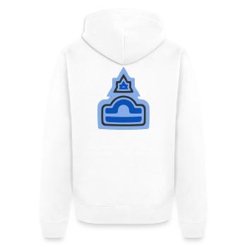 Zodiac Tribal Libra and Air - Unisex Premium Organic Zip Hoodie - white - Back - Thijin (182cm)