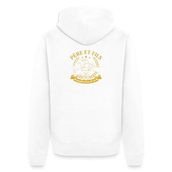 Père Et Fils Complices Pour La Vie - Veste à capuche bio Premium Unisexe - blanc - Dos - Thijin (182cm)