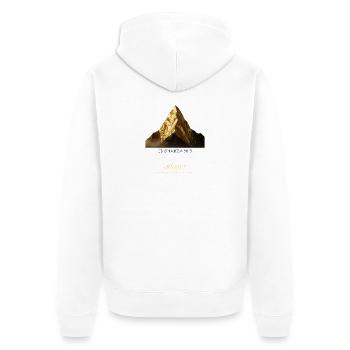 UNSHAKEABLE - Unisex Premium Organic Zip Hoodie - white - Back - Thijin (182cm)