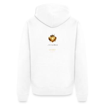 LOVE_ALWAYS_WINS_-_Love_Series - Unisex Premium Organic Zip Hoodie - white - Back - Thijin (182cm)