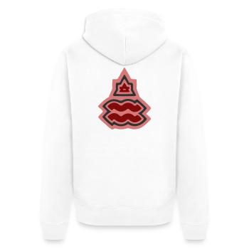 Tierkreis-Stammes-Wassermann und Luft - Unisex Premium Bio Zip Hoodie - Weiß - Hinten - Thijin (182cm)