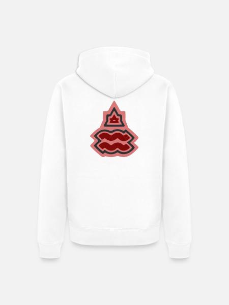 Tierkreis-Stammes-Wassermann und Luft - Unisex Premium Bio Zip Hoodie - Weiß