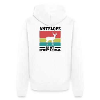 Esprit Antilope Animal Humour Vintage - Veste à capuche bio Premium Unisexe - blanc - Dos - Thijin (182cm)