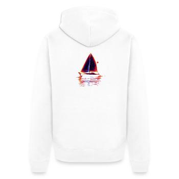Voile à l’ancienne - Veste à capuche bio Premium Unisexe - blanc - Dos - Thijin (182cm)