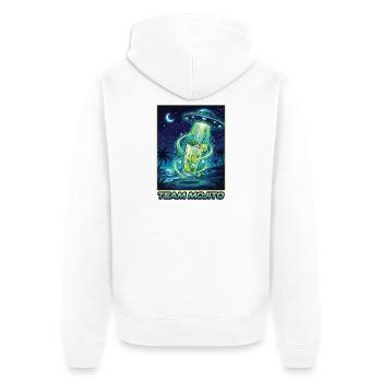 Équipe de enterrement de vie de jeune fille Mojito Barman de cocktails - Veste à capuche bio Premium Unisexe - blanc - Dos - Thijin (182cm)