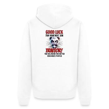 Funny Farewell Coworker - Unisex Premium Organic Zip Hoodie - white - Back - Thijin (182cm)