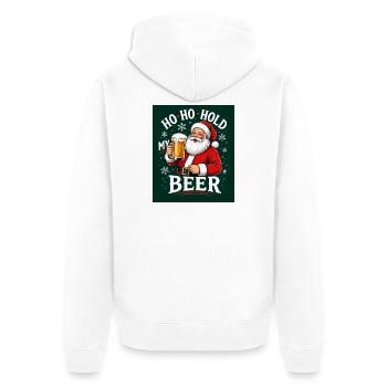 christmas cool Santa - Unisex Premium Bio Zip Hoodie - Weiß - Hinten - Thijin (182cm)