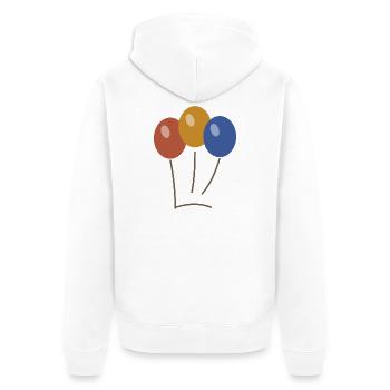 Balloon bouquet - Unisex Premium Organic Zip Hoodie - white - Back - Thijin (182cm)