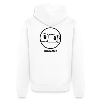 Biologist - Unisex Premium Organic Zip Hoodie - white - Back - Thijin (182cm)