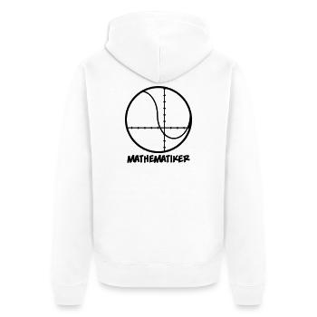Mathematiker - Unisex Premium Bio Zip Hoodie - Weiß - Hinten - Thijin (182cm)