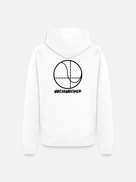 Mathematiker - Unisex Premium Bio Zip Hoodie - Weiß