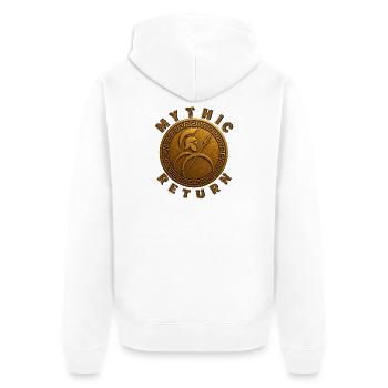 Guerrier spartiate Mythic Return. - Veste à capuche bio Premium Unisexe - blanc - Dos - Thijin (182cm)