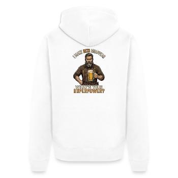 I Make Beer Disappear Craft Beer - Unisex Premium Organic Zip Hoodie - white - Back - Thijin (182cm)
