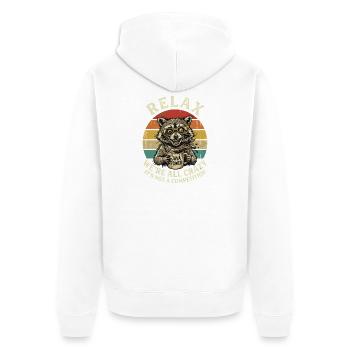 Relax We're All Crazy Competition - Unisex Premium Organic Zip Hoodie - white - Back - Thijin (182cm)