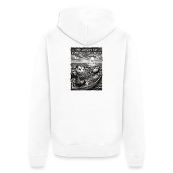 Non diagnostiqué mais quelque chose ne va pas - Veste à capuche bio Premium Unisexe - blanc - Dos - Thijin (182cm)