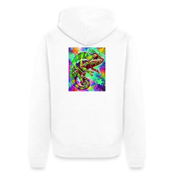 caméléon - Veste à capuche bio Premium Unisexe - blanc - Dos - Thijin (182cm)