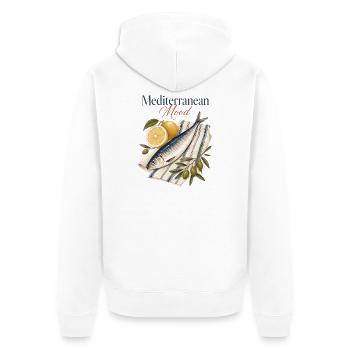 Mediterranean Mood Sardine Mediterran - Unisex Premium Organic Zip Hoodie - white - Back - Thijin (182cm)