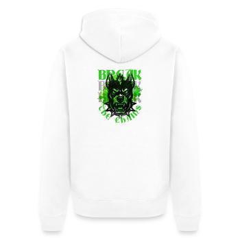 briser les chaînes - Veste à capuche bio Premium Unisexe - blanc - Dos - Thijin (182cm)