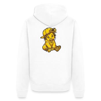 Girl Mädchen Baby - Unisex Premium Bio Zip Hoodie - Weiß - Hinten - Thijin (182cm)