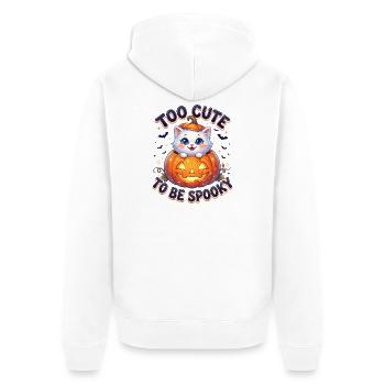 Chat trop mignon pour être effrayant - Veste à capuche bio Premium Unisexe - blanc - Dos - Thijin (182cm)