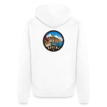 Rovinj Kroatien Altstadt Urlaub Kultur - Unisex Premium Bio Zip Hoodie - Weiß - Hinten - Thijin (182cm)