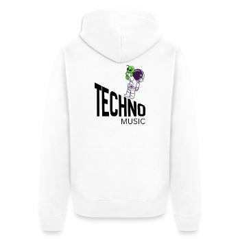 Extraterrestre cosmique mignon sur Astronaut - Veste à capuche bio Premium Unisexe - blanc - Dos - Thijin (182cm)