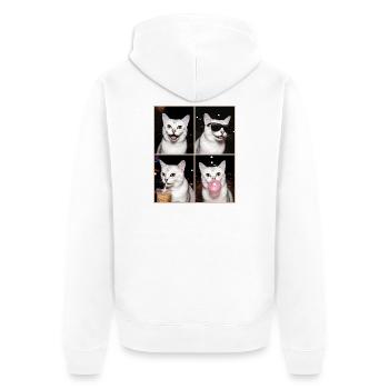 Chats Burmilla Chat - Veste à capuche bio Premium Unisexe - blanc - Dos - Thijin (182cm)