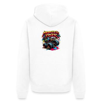 Style Graffiti Monster Truck Coloré - Veste à capuche bio Premium Unisexe - blanc - Dos - Thijin (182cm)