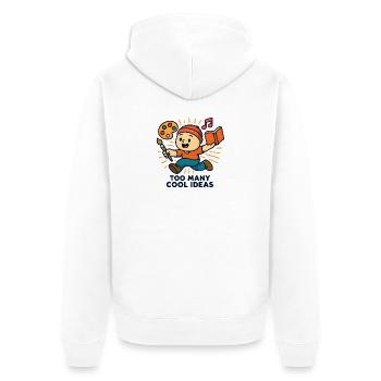 Idées créatives pour l’enfance - Veste à capuche bio Premium Unisexe - blanc - Dos - Thijin (182cm)