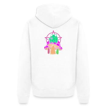 Pastell Gothic - Unisex Premium Bio Zip Hoodie - Weiß - Hinten - Thijin (182cm)