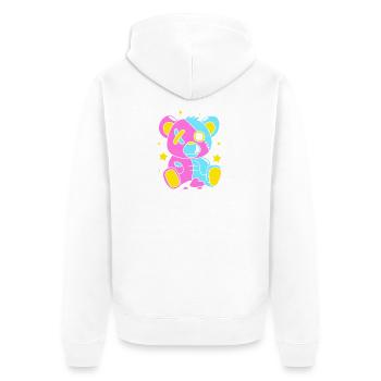 Pastell Gothic - Unisex Premium Bio Zip Hoodie - Weiß - Hinten - Thijin (182cm)