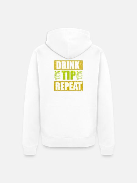 Kellner Barkeeper Ober Bar Bartender barchef - Unisex Premium Bio Zip Hoodie - Weiß