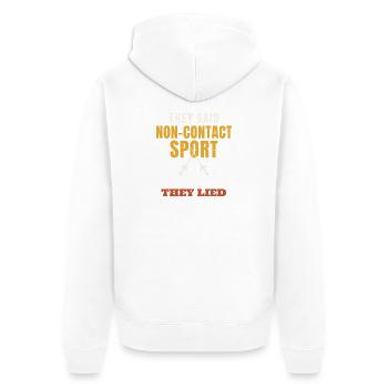Fencing They Said Non-Contact Sport They Lied Funn - Unisex Premium Bio Zip Hoodie - Weiß - Hinten - Thijin (182cm)