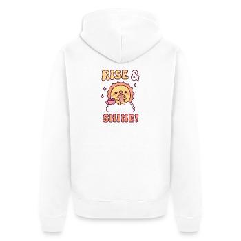 Un joli soleil avec toast et café, se lève et brille - Veste à capuche bio Premium Unisexe - blanc - Dos - Thijin (182cm)