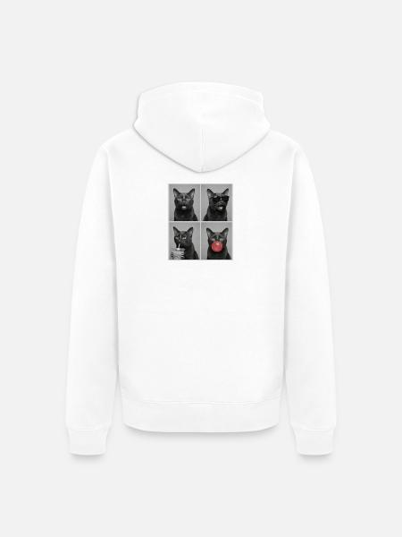 Katzen Havana Katze - Unisex Premium Bio Zip Hoodie - Weiß