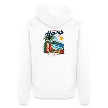T-shirt vintage Hawaii Surf & Sunshine - Veste à capuche bio Premium Unisexe - blanc - Dos - Thijin (182cm)