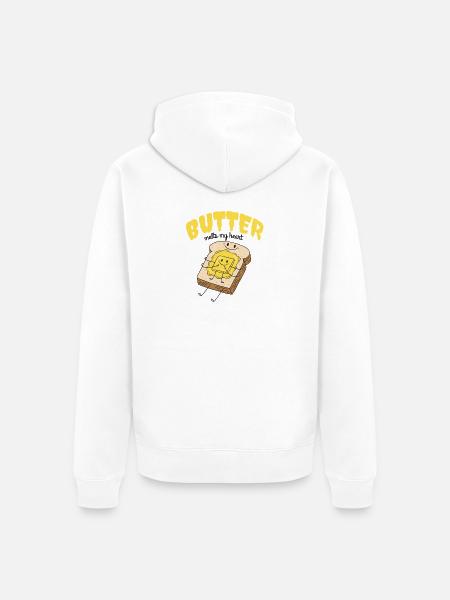 Toast & Butter - Unisex Premium Bio Zip Hoodie - Weiß