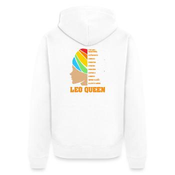 Signe du zodiaque Lion - Veste à capuche bio Premium Unisexe - blanc - Dos - Thijin (182cm)