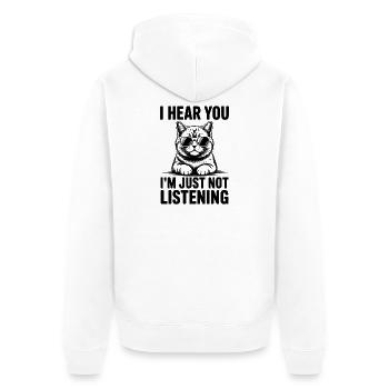 Britisch Kurzhaar Katze Britisch Kurzhaar Geschenk - Unisex Premium Bio Zip Hoodie - Weiß - Hinten - Thijin (182cm)
