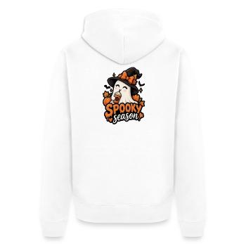 Conception de la saison effrayante de l’esprit de la citrouille - Veste à capuche bio Premium Unisexe - blanc - Dos - Thijin (182cm)