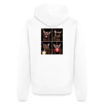 Katzen Havana Katze - Unisex Premium Bio Zip Hoodie - Weiß - Hinten - Thijin (182cm)