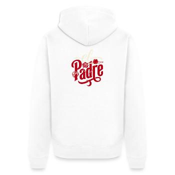 El Padre Patron Famille Cadeau Rétro - Unisex Premium Bio Zip Hoodie - Weiß - Hinten - Thijin (182cm)